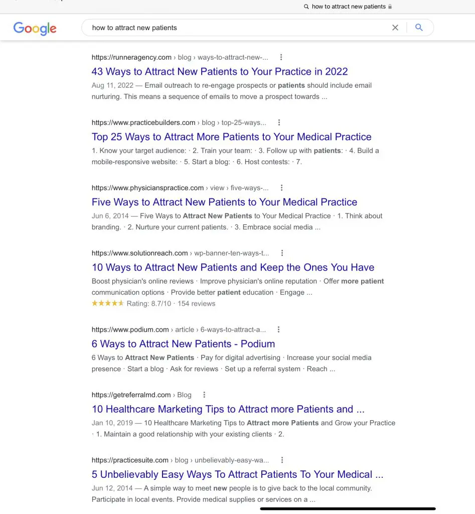 How to attract new patients